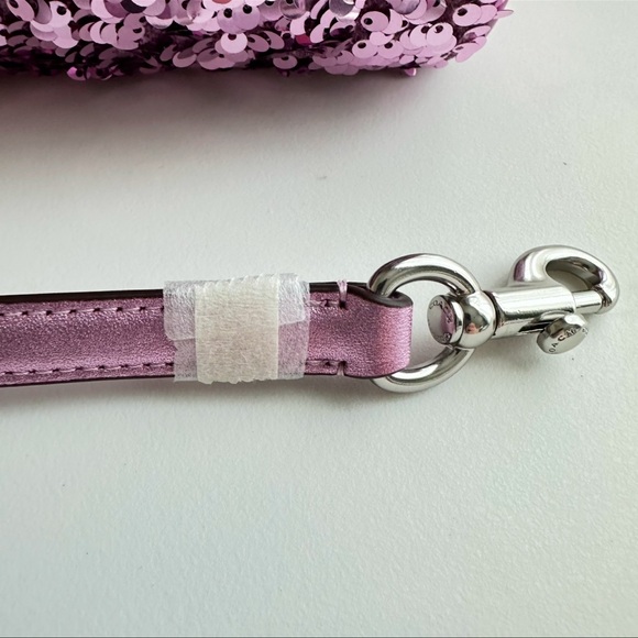 Coach Nolita Barrel Bag Lilac Pink Sequins Silver Hardware Style CQ589 - Picture 8 of 14